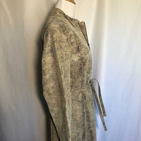 Lucid, Ltd. Leather Reptile Trench Coat - Picture 11 of 16